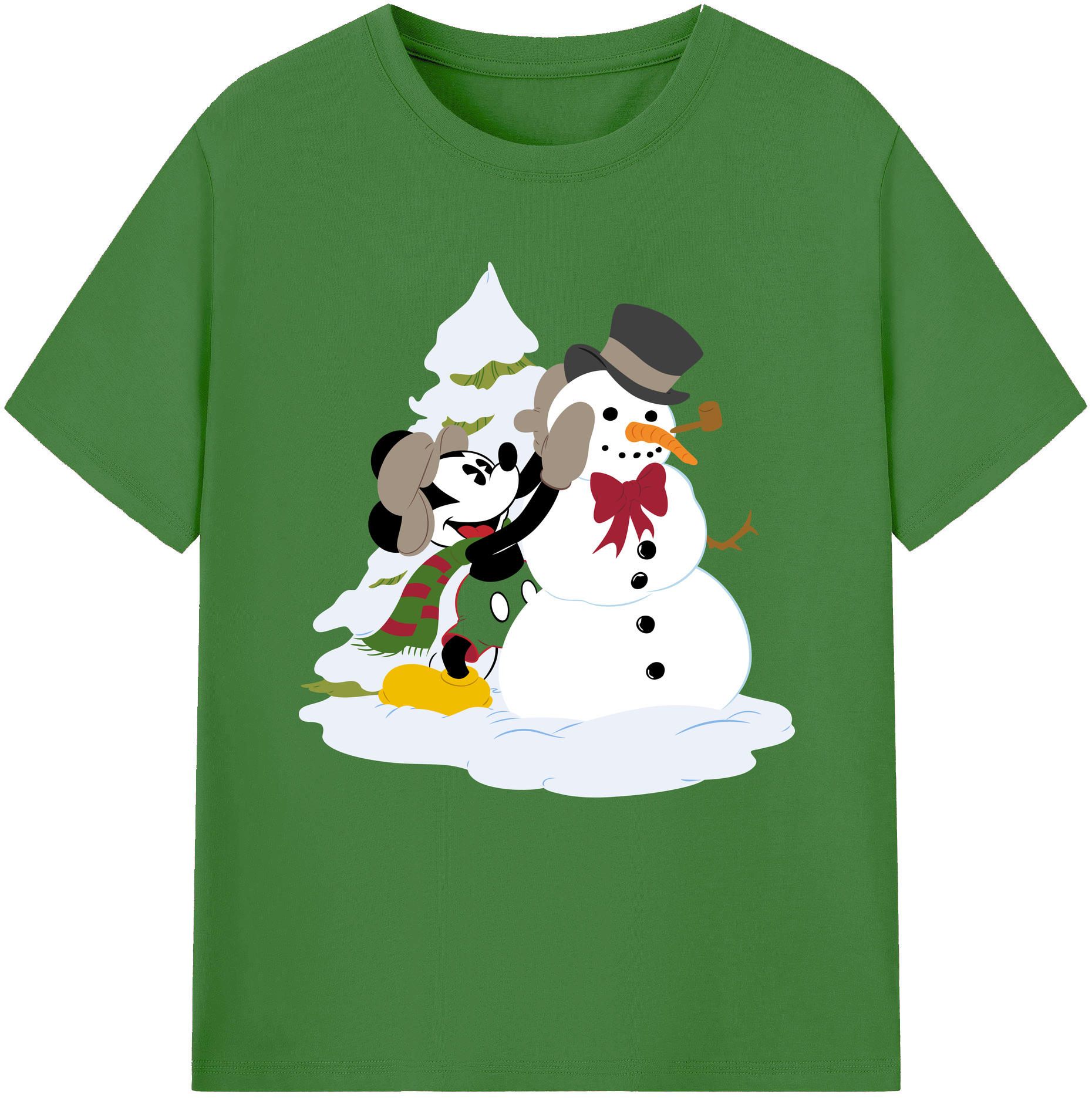 （画像用） ミッキーマウス Mickey Mouse レディースカジュアルプリントTシャツ（綿100％）